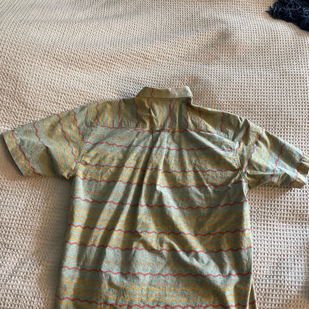 Orvis Green and Yellow Casual Button Down Shirt